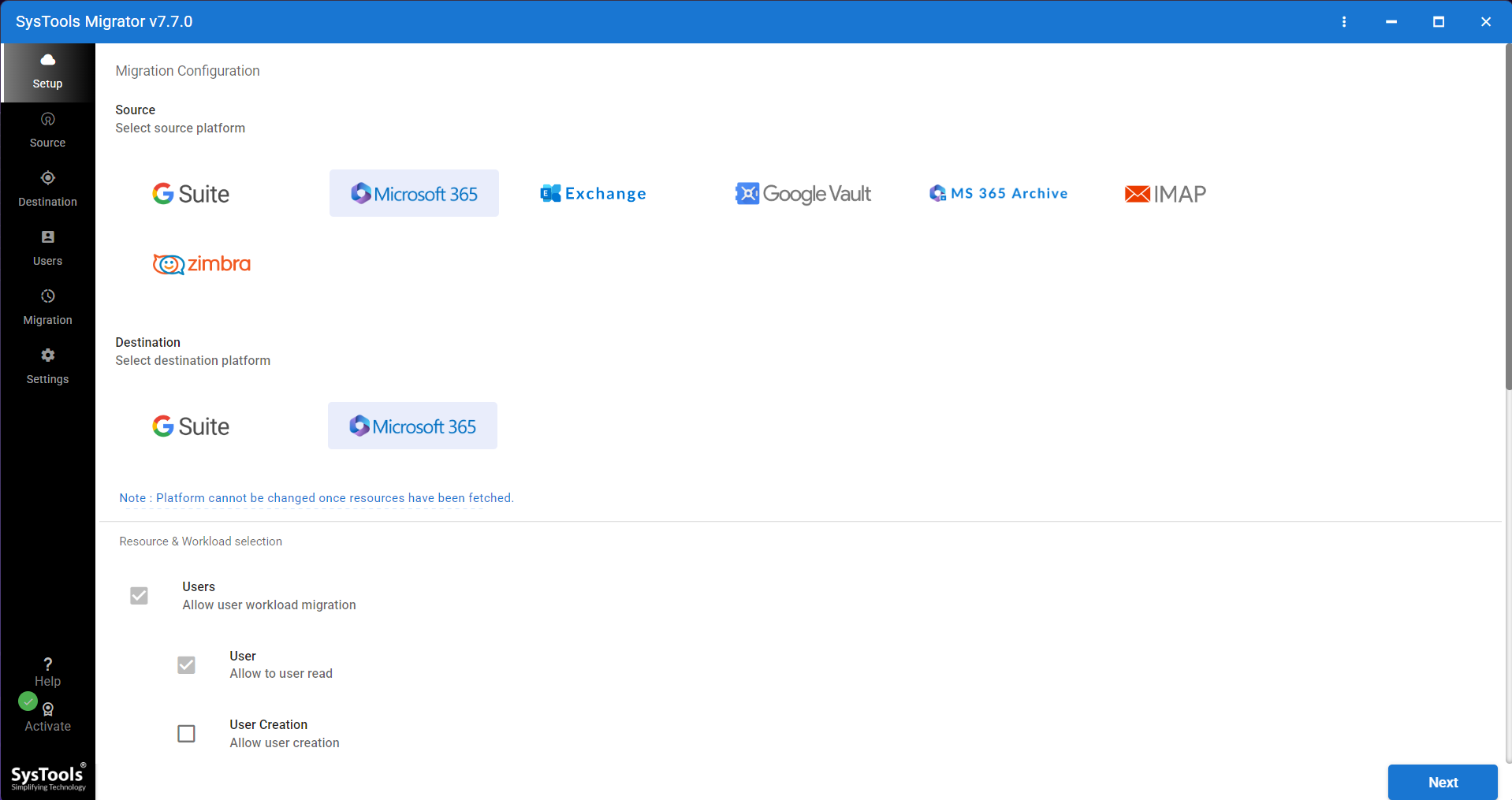 SysTools Office 365 Migration Tool