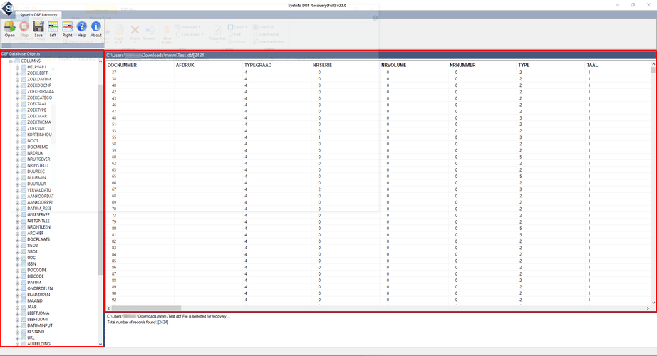 Sysinfo DBF Recovery