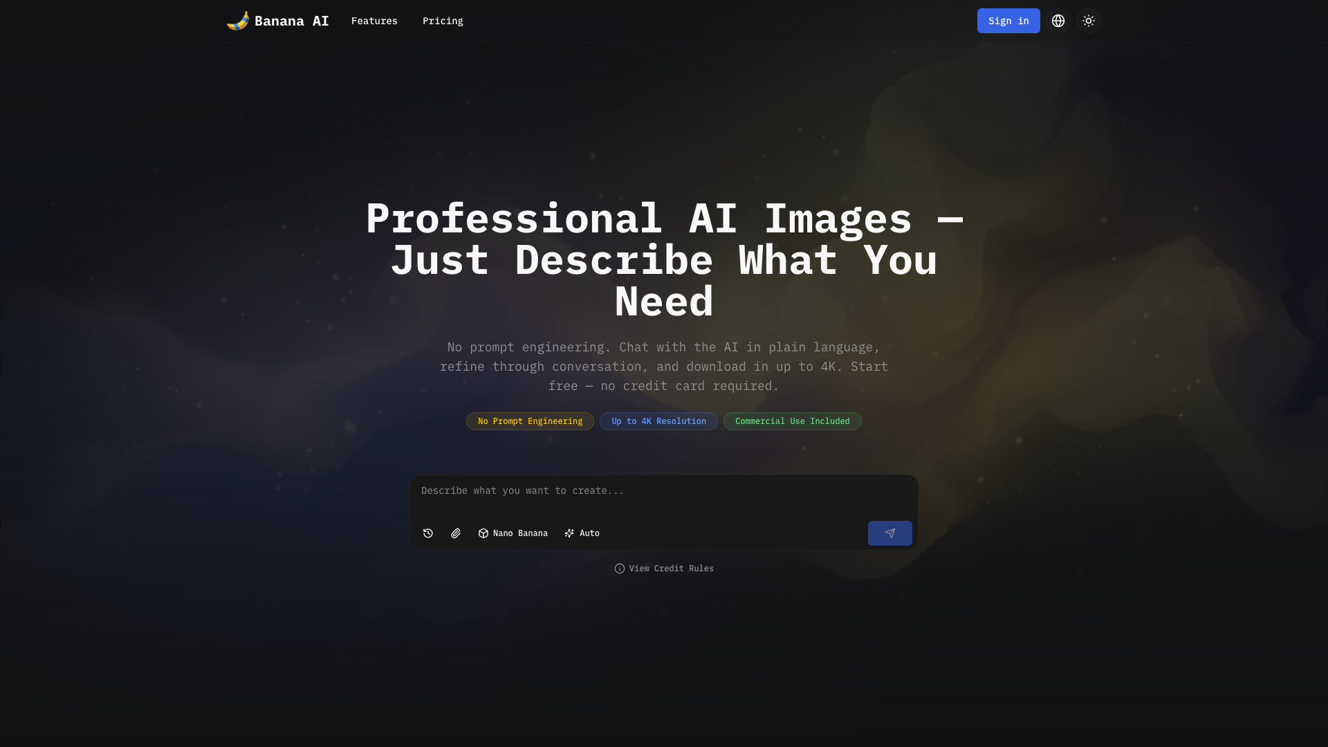 Banana AI - Chat-based AI Image Generator