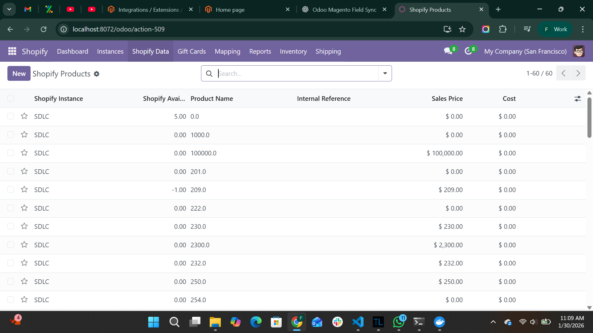Odoo-Shopify Connector 