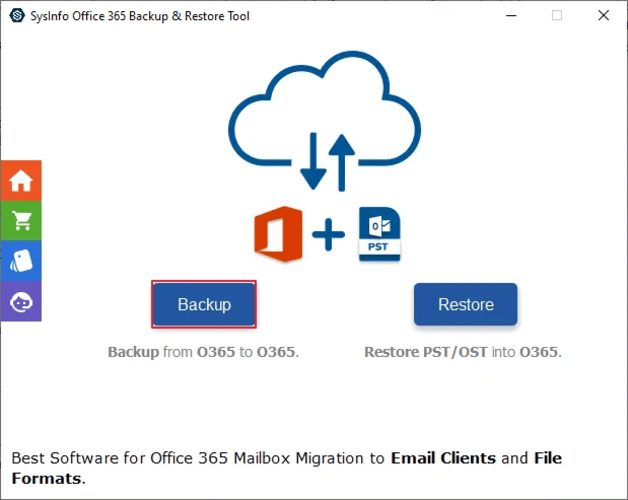 SysInfo Office 365 Backup Software screenshot