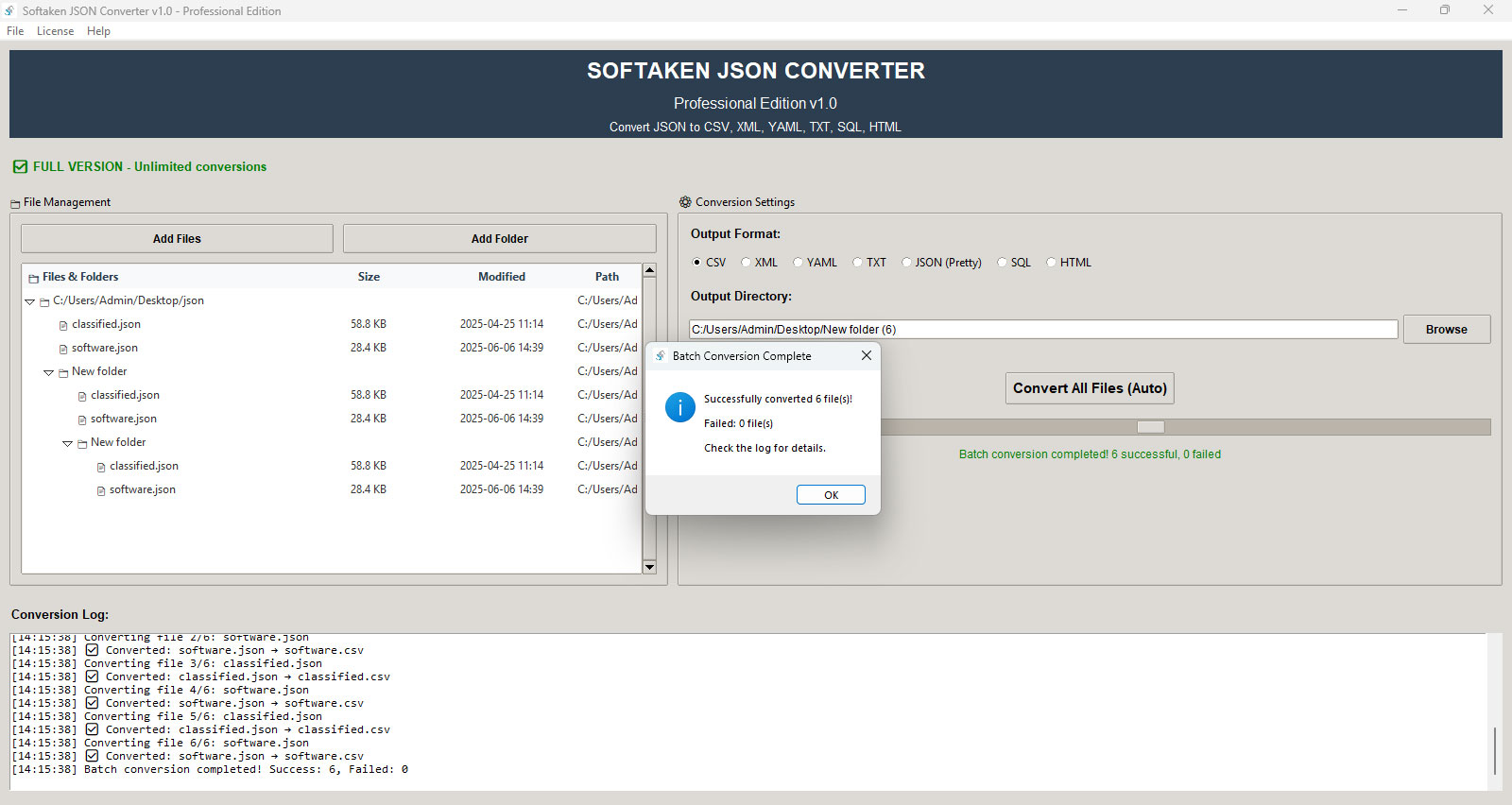 Softaken JSON Converter
