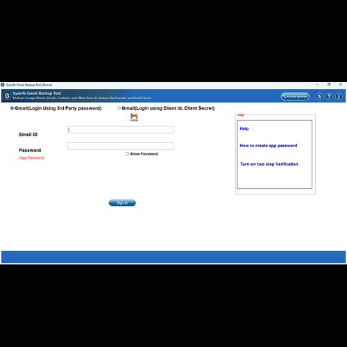 Sysinfo Gmail Backup Tool