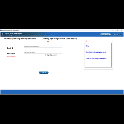 Sysinfo Gmail Backup Tool