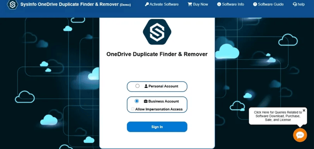 Sysinfo OneDrive Duplicate File Finder screenshot