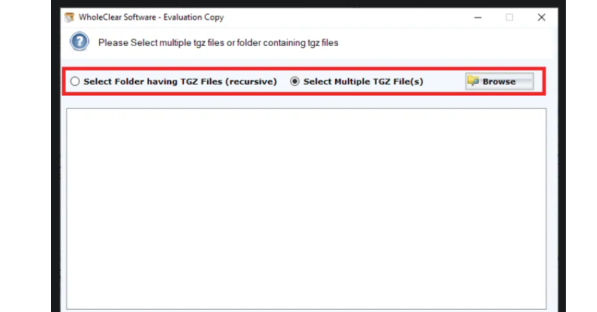 WholeClear TGZ to MBOX Converter Tool