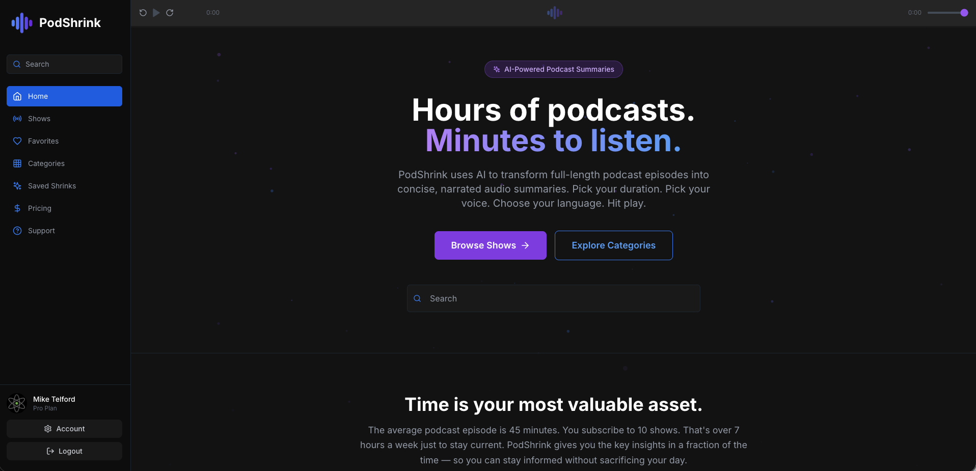 PodShrink - Home