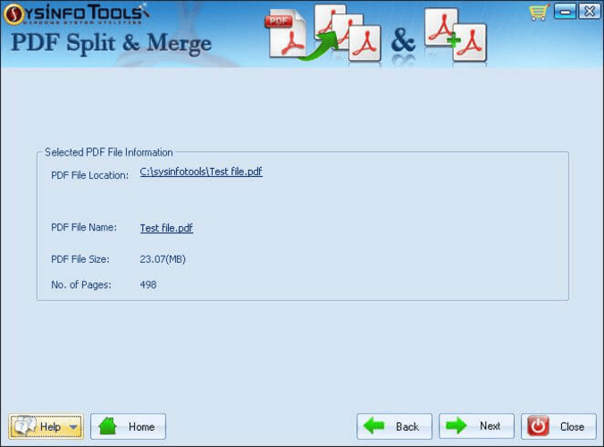 SysInfo PDF Split & Merge Tool