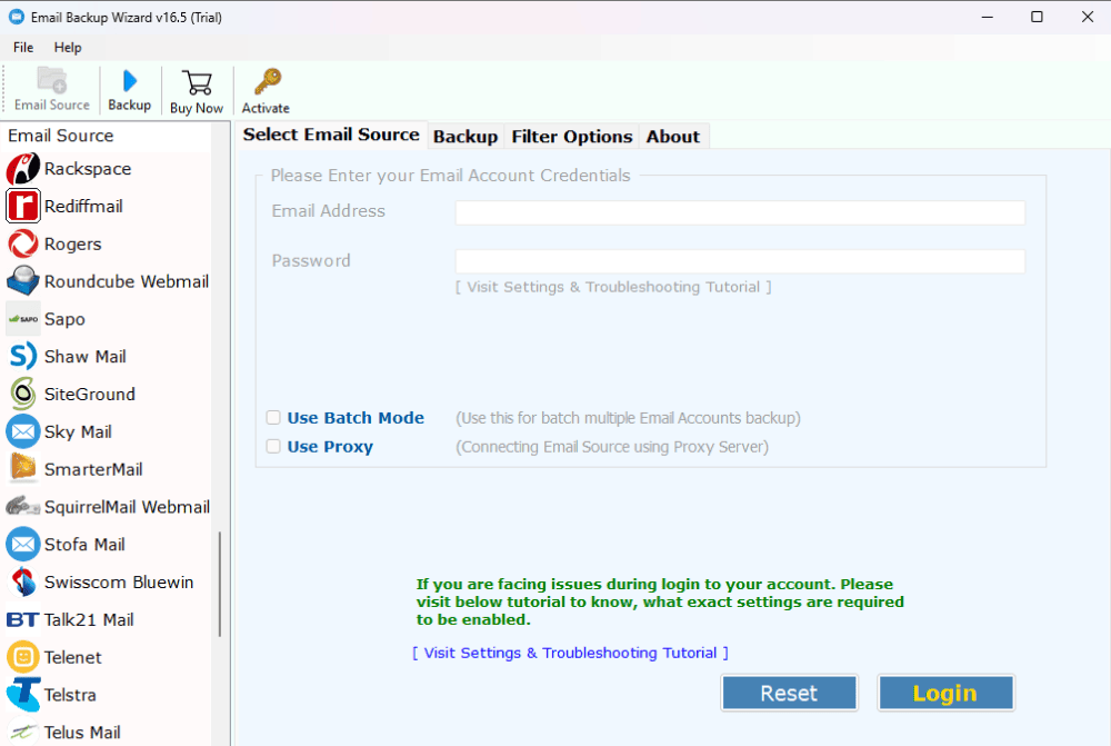 BitRecover Email Backup Wizard screenshot