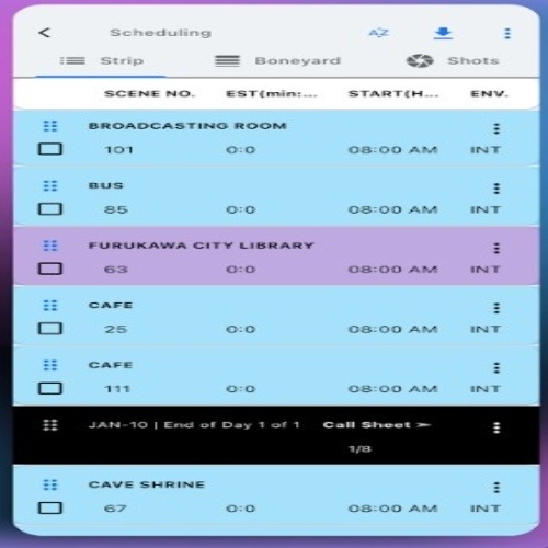 AI Shooting Schedule Software - Studiovity 