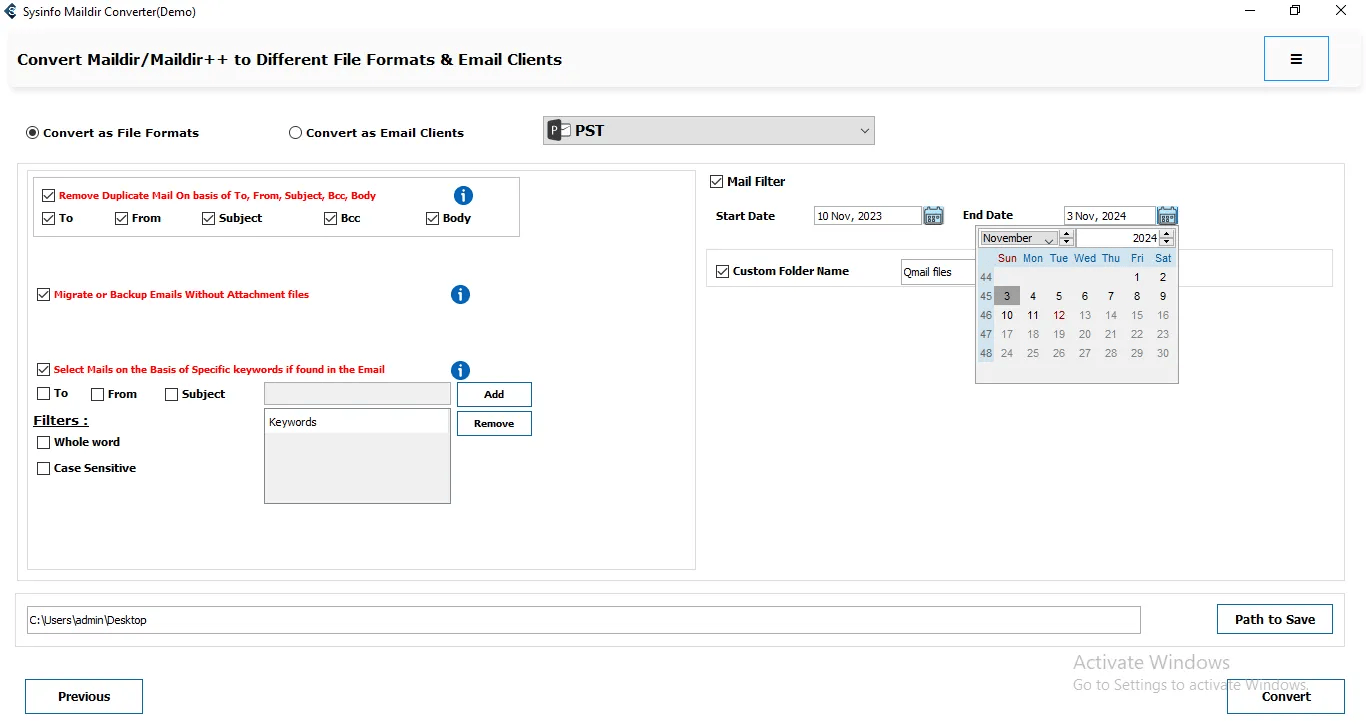 SysInfo Maildir Converter