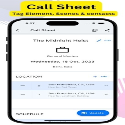 Callsheet Software & Call Sheet Generator