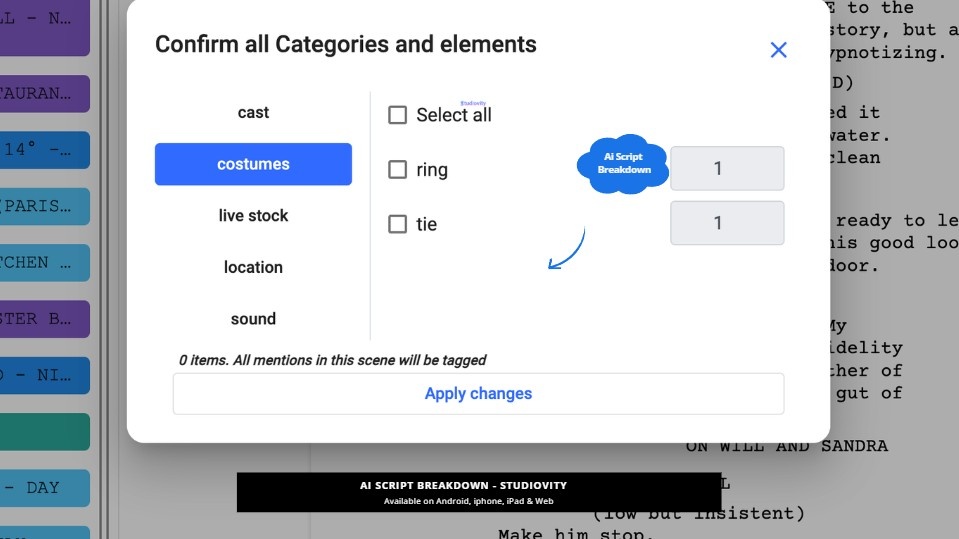 AI Script Breakdown Software - Studiovity