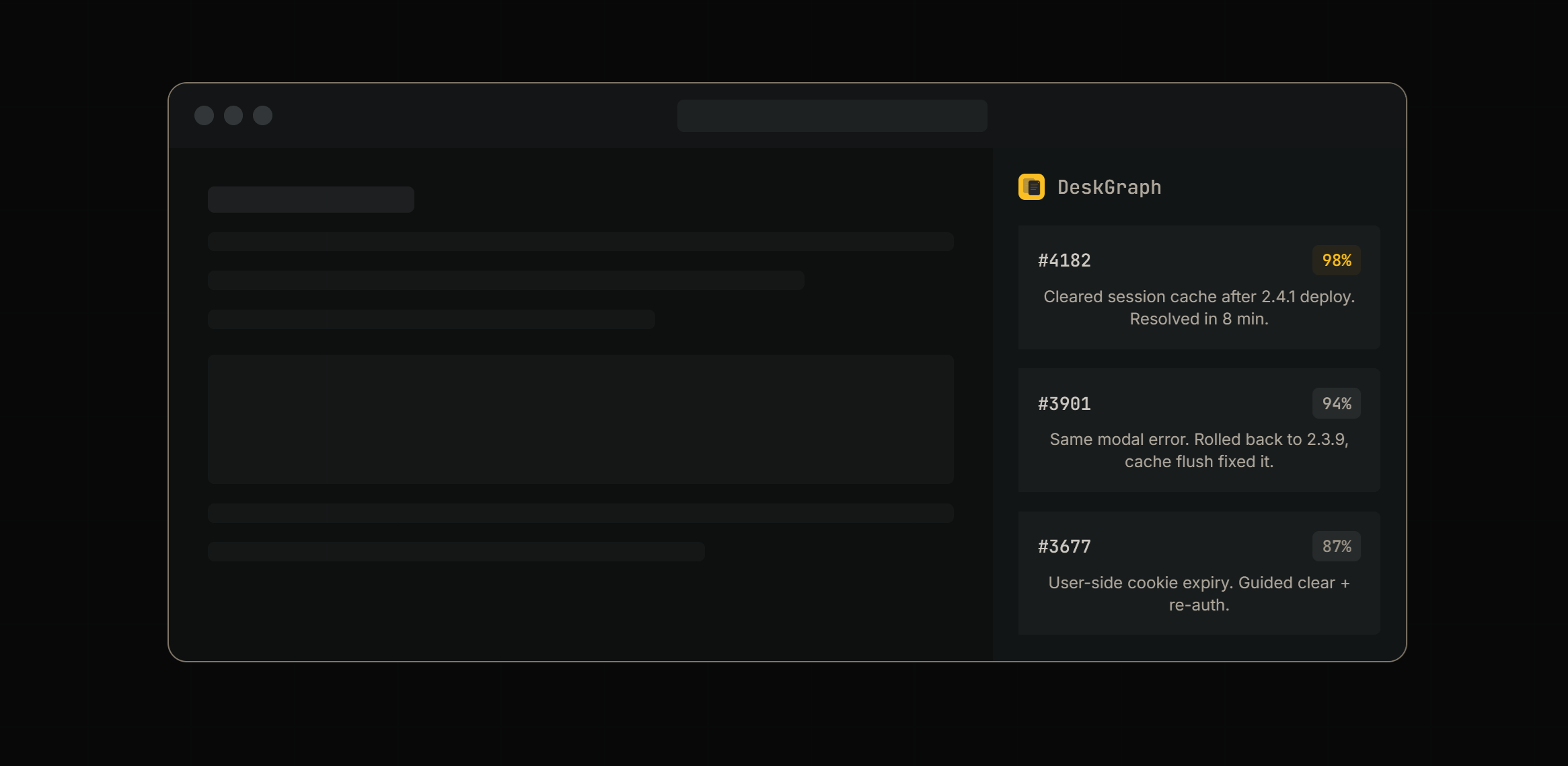 Example of the UI