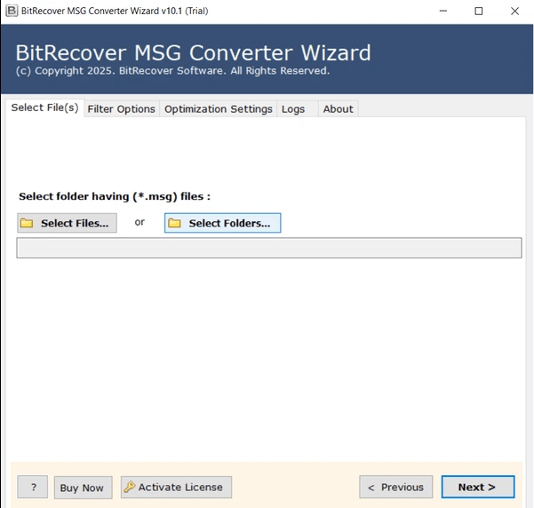 BitRecover MSG Converter Wizard