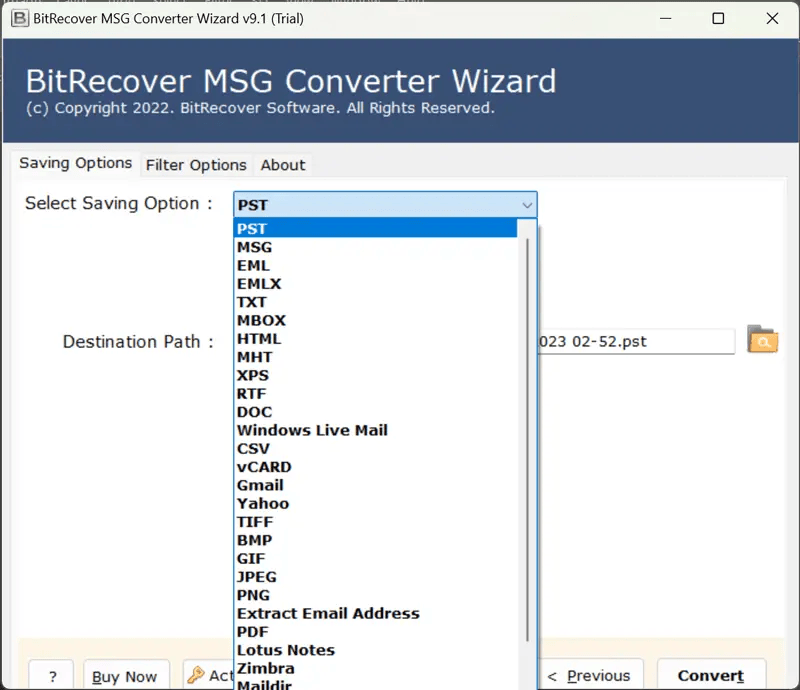 BitRecover MSG Converter Wizard