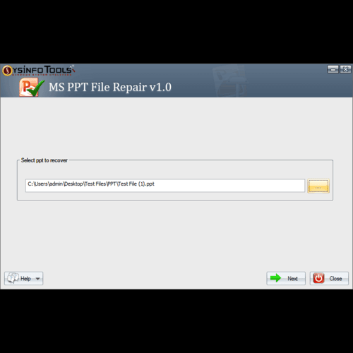 SysInfo PPT Repair Tool