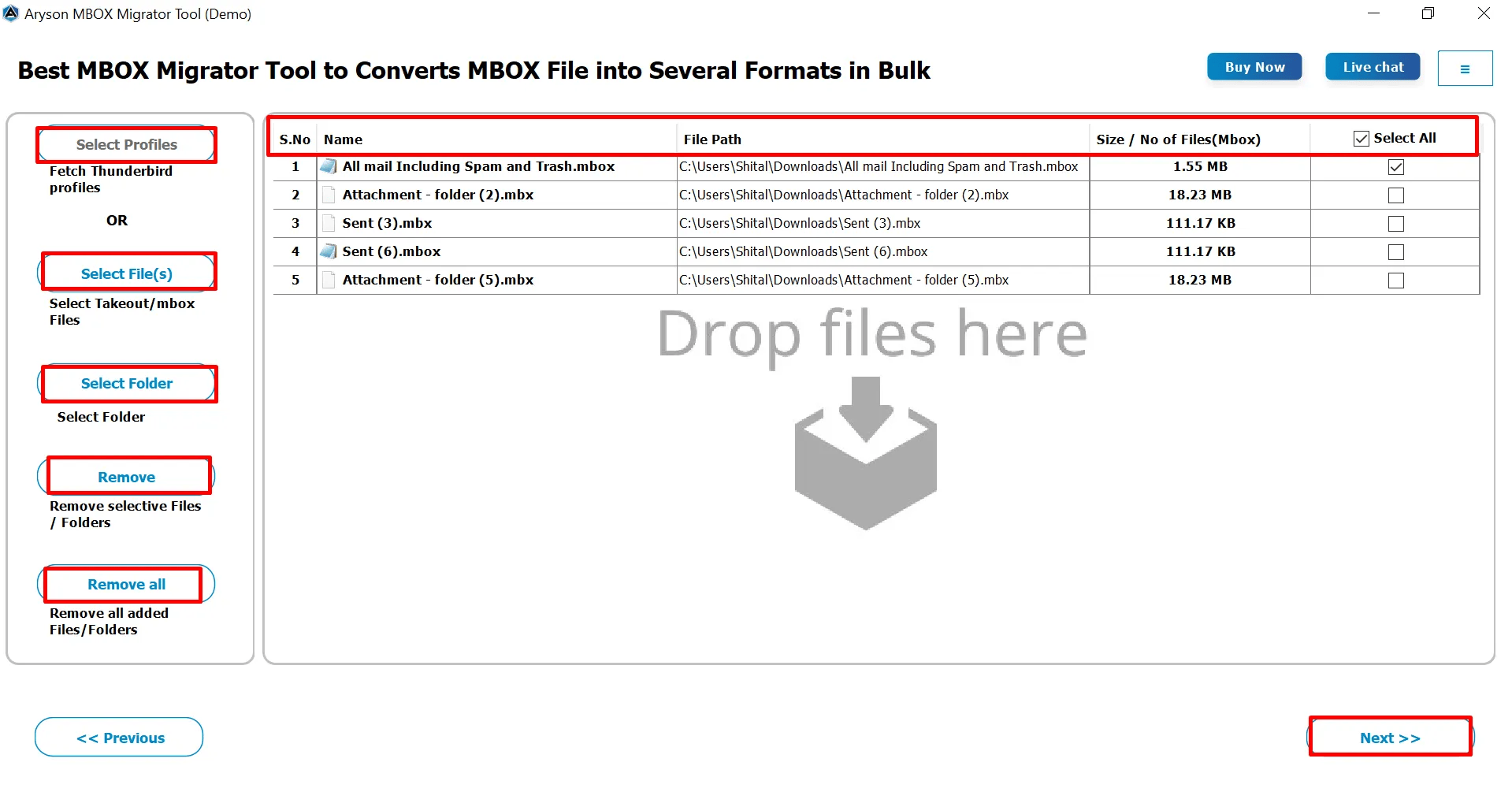 Aryson MBOX Migrator Tool
