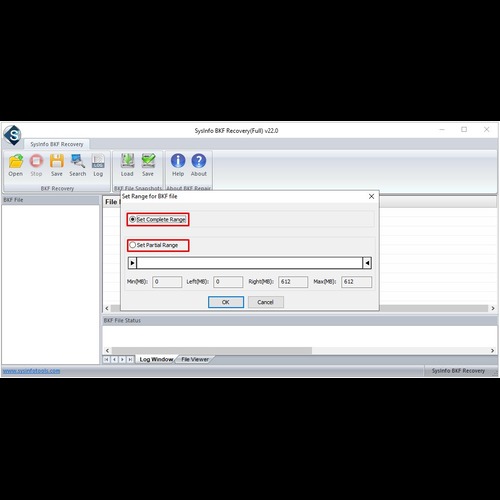 SysInfo BKF Recovery Tool