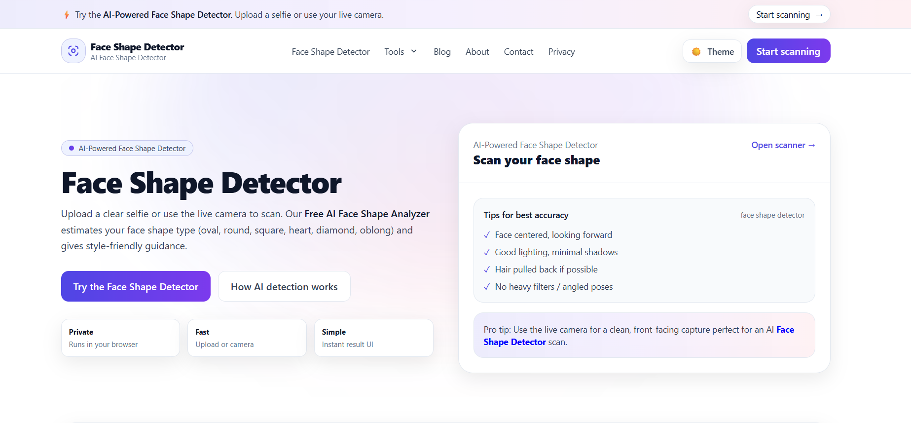Face Shape Detector