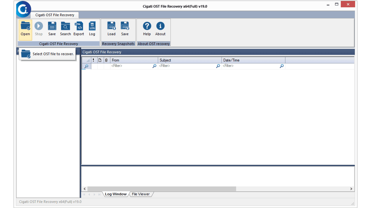 Cigati OST File Recovery Tool screenshot