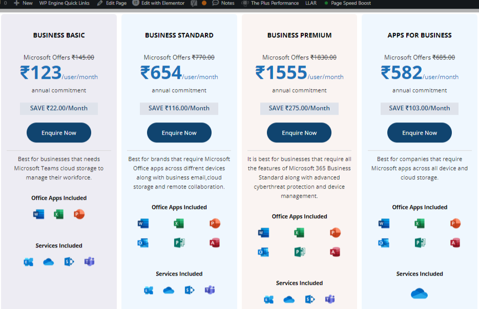 Microsoft 365 Business Plans
