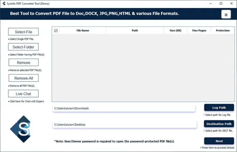 SysInfo PDF to XML Converter