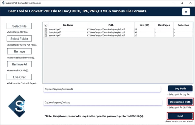 SysInfo PDF to XML Converter