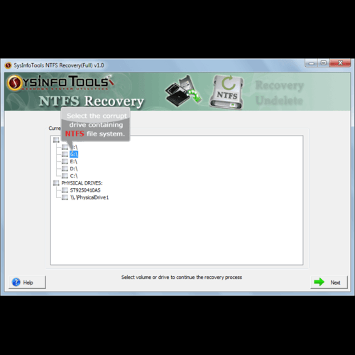 SysInfo NTFS Recovery Tool