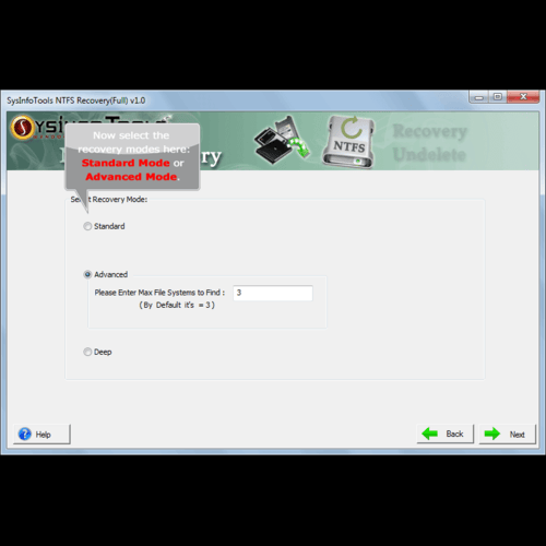 SysInfo NTFS Recovery Tool