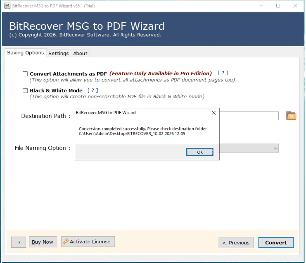 BitRecover MSG to PDF Converter Wizard