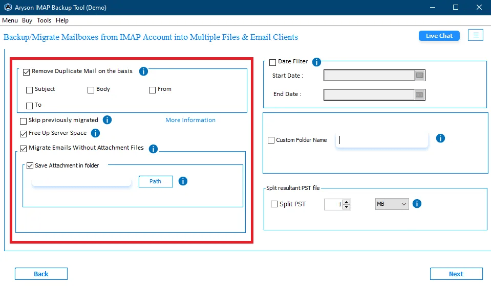 Aryson IMAP Backup Tool