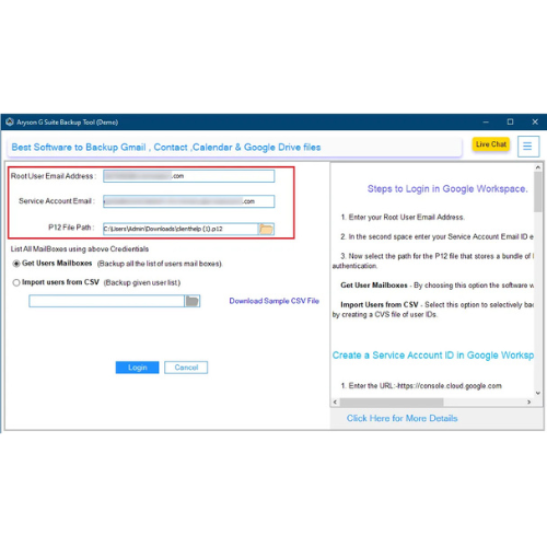Aryson Google Workspace Backup Tool