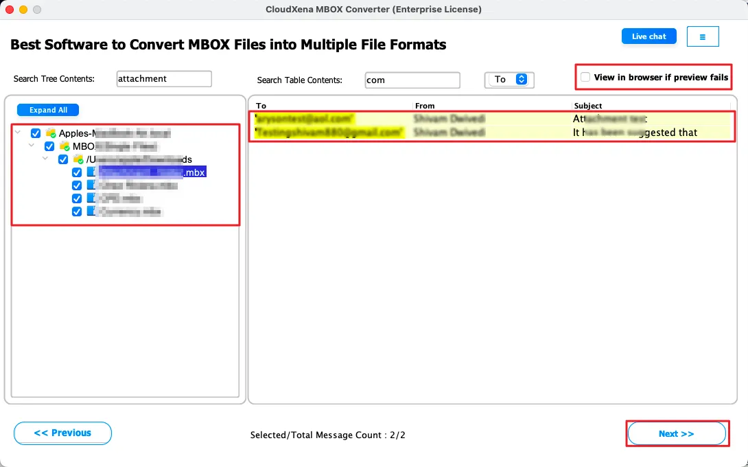 CloudXena MBOX Converter
