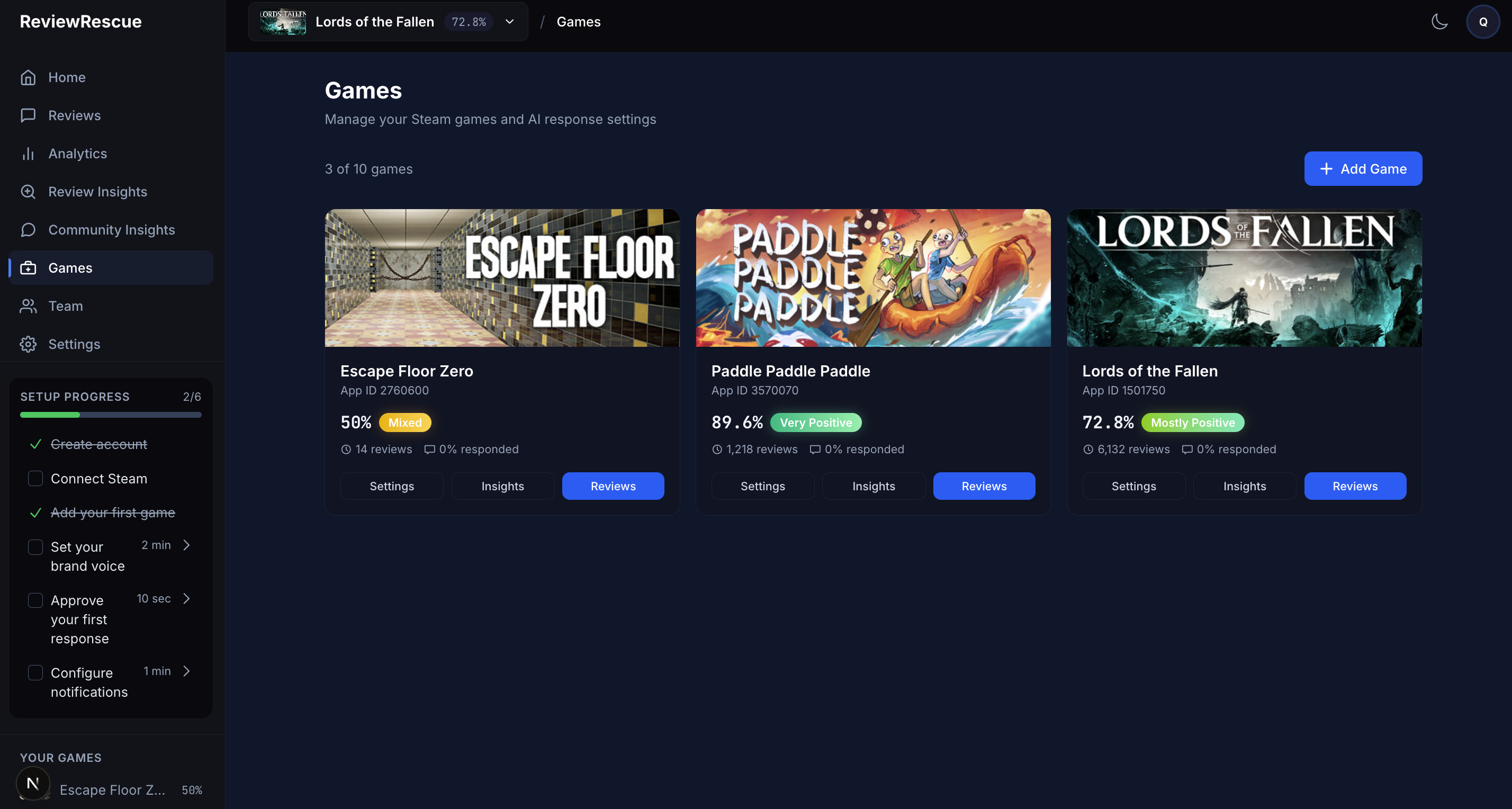 Steam Review Rescue screenshot