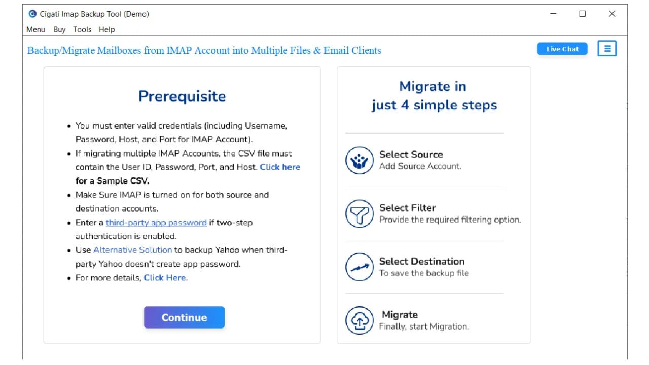 MCD IMAP Mail Backup Tool