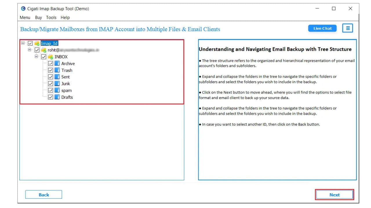 MCD IMAP Mail Backup Tool