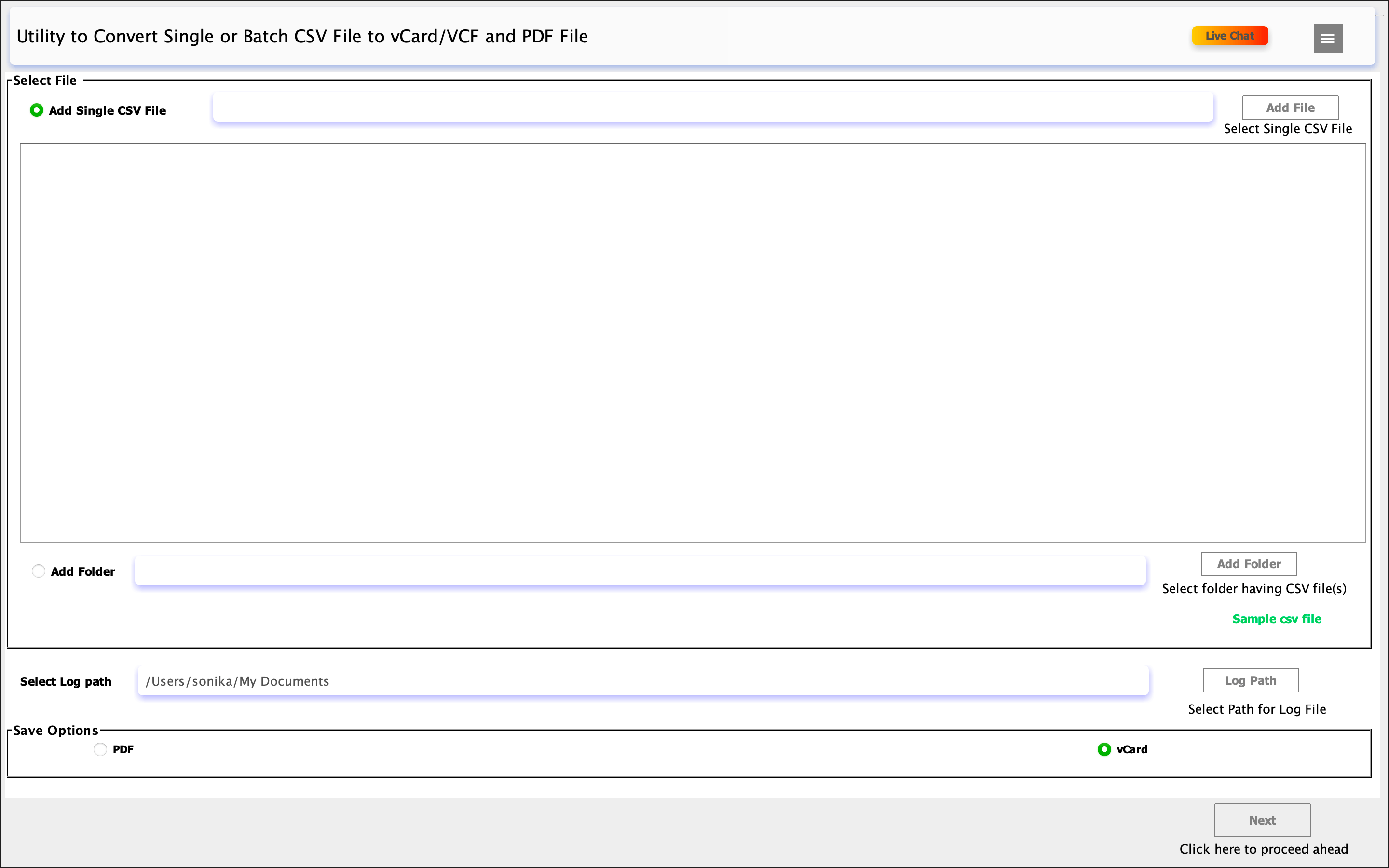 MacSonik CSV to vCard Converter