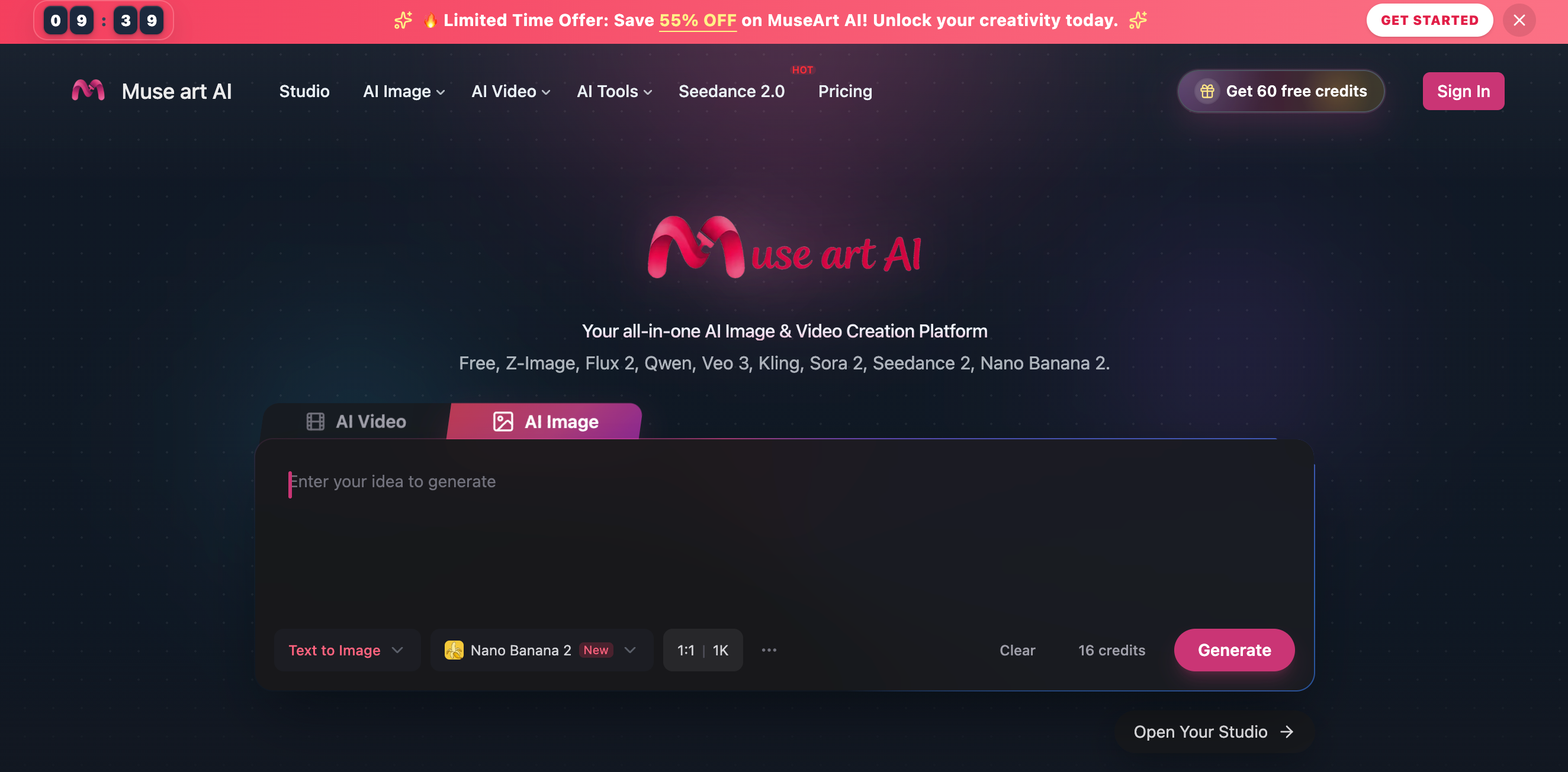 Muse Art AI - Your All-in-One AI Image & Video