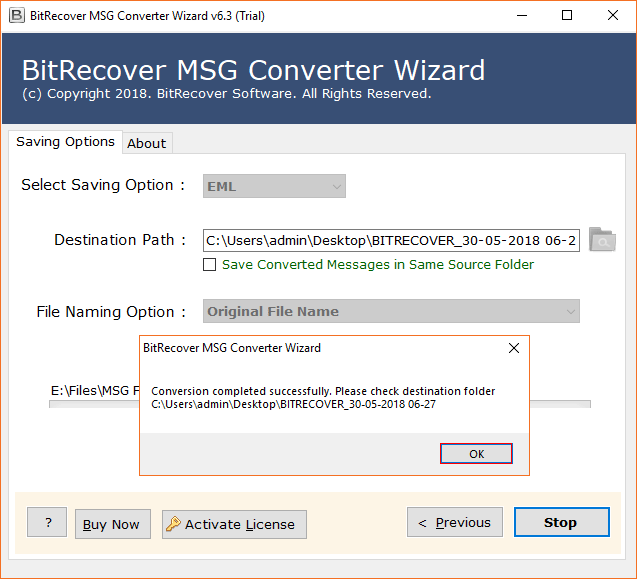 BitRecover MSG to EML Converter Tool