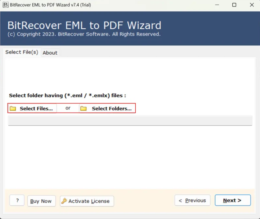 BitRecover EML to PDF Converter