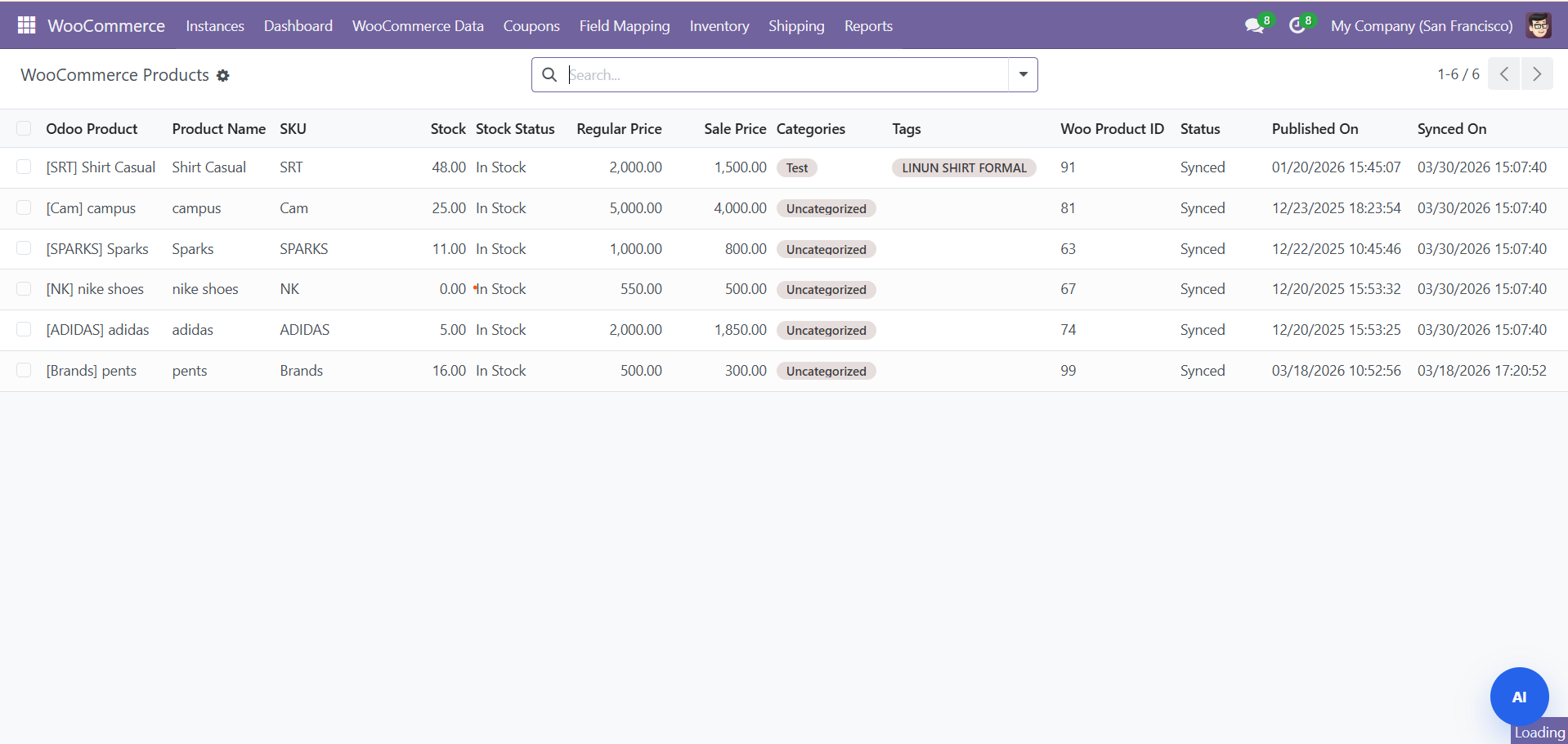 Odoo WooCommerce Connector
