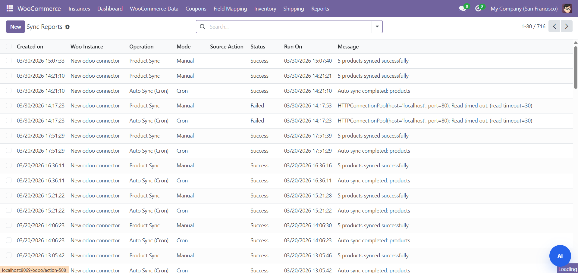 Odoo WooCommerce Connector