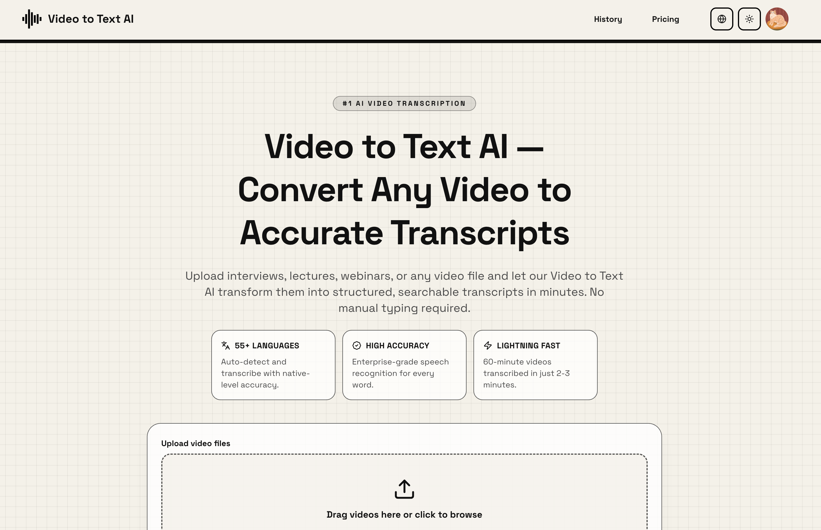 Video to Text AI screenshot