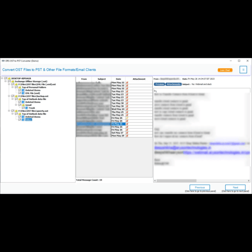 DRS Softech OST to PST Converter