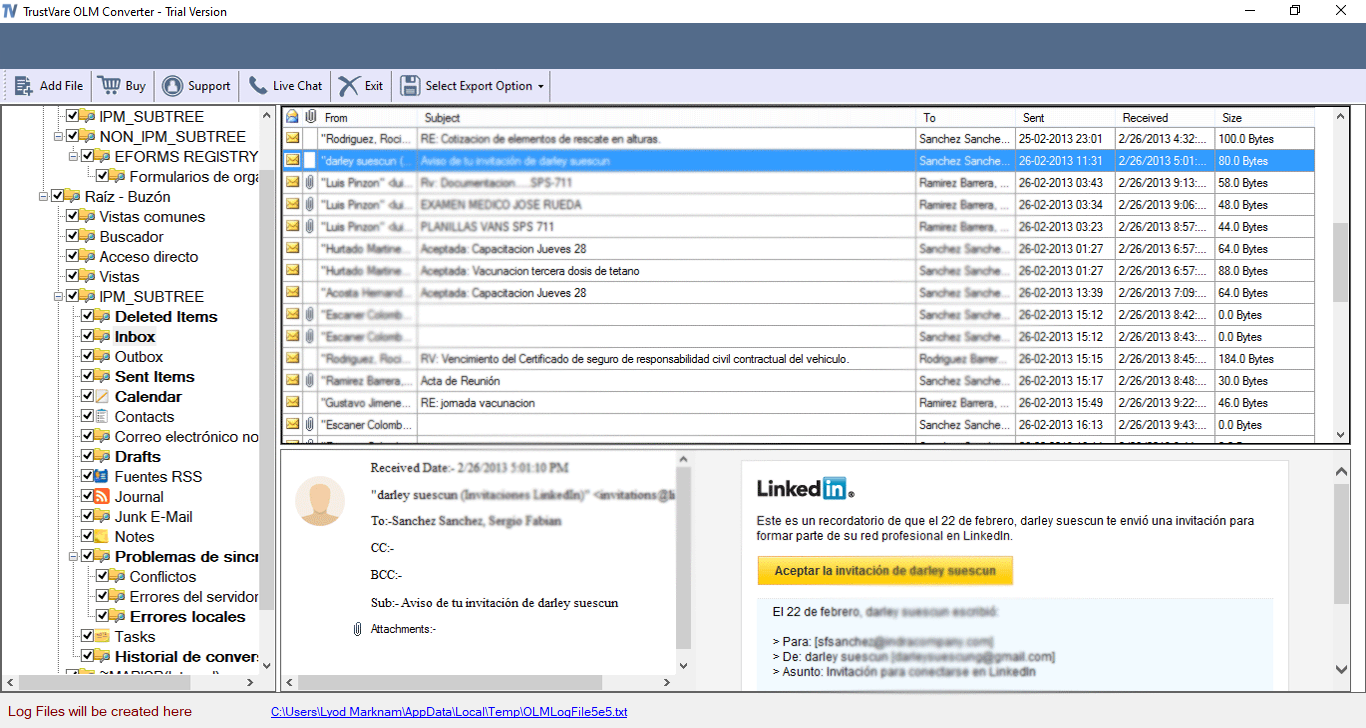 TrustVare OLM Converter