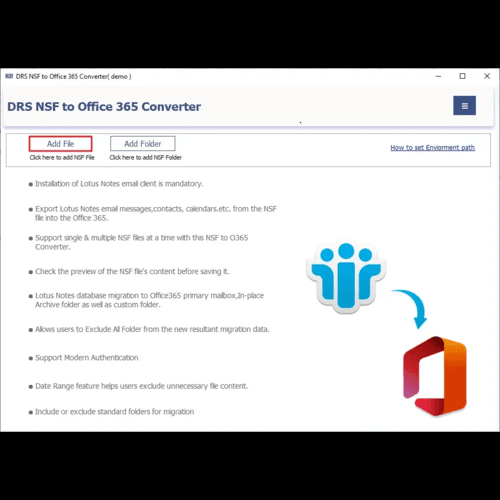 DRS Softech Lotus Notes to Office 365 Migration