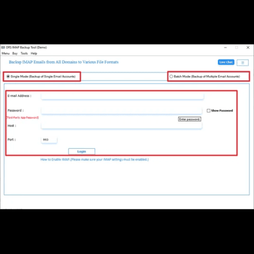 DRS Softech IMAP Migration Tool