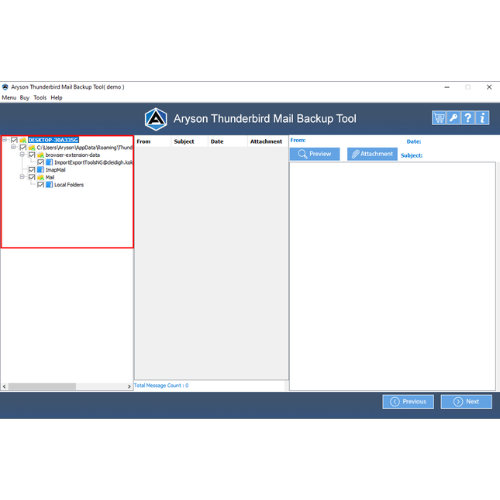Aryson Thunderbird Backup Tool
