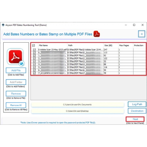 Aryson PDF Bates Numbering Tool
